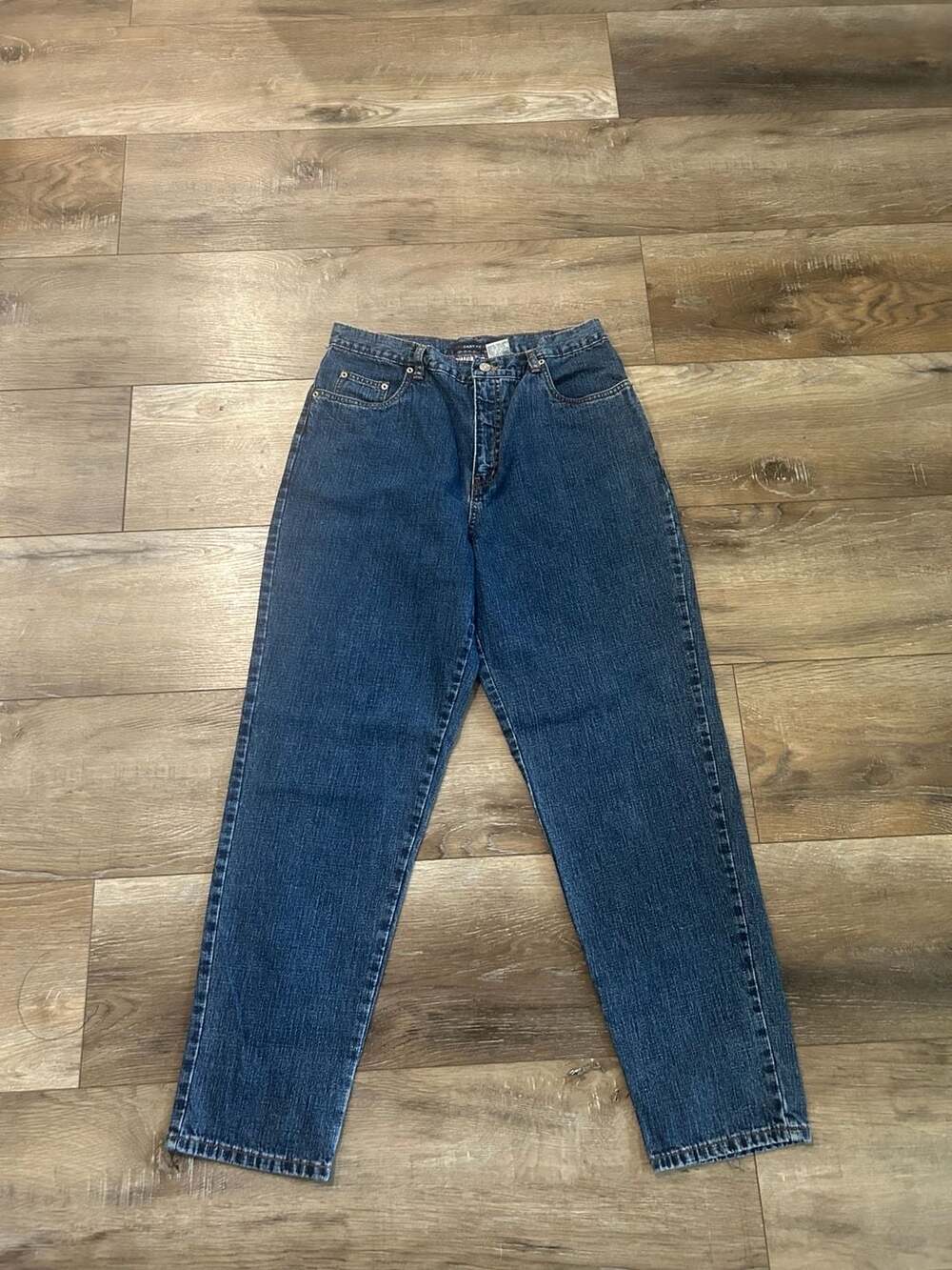 Bill Blass Jeans Easy Fit Vintage High Rise Mom Jeans Size 12 Blue Denim Cotton